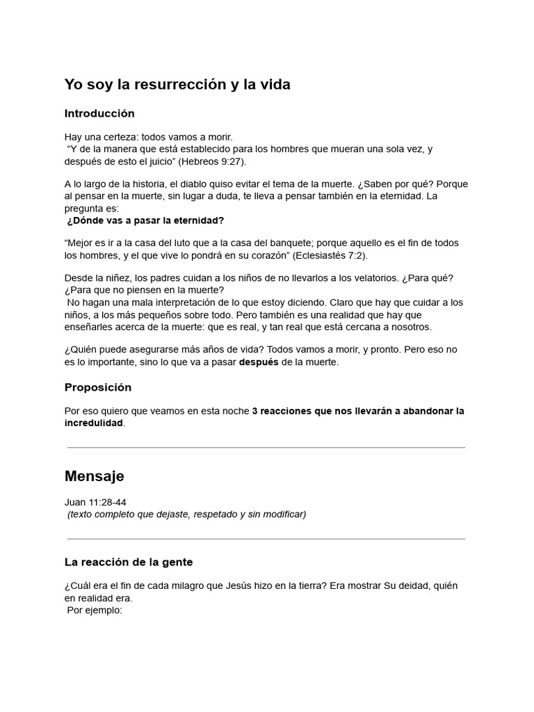 Yo soy la resurrección y la vida2 | PDF | Jesús | La resurrección de Jesús