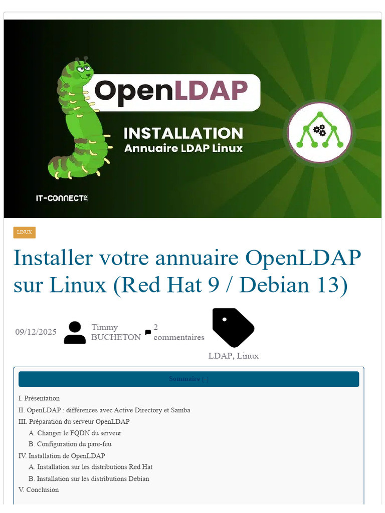 Installer OpenLDAP sur Linux : Guide Complet | PDF | Distribution Linux ...