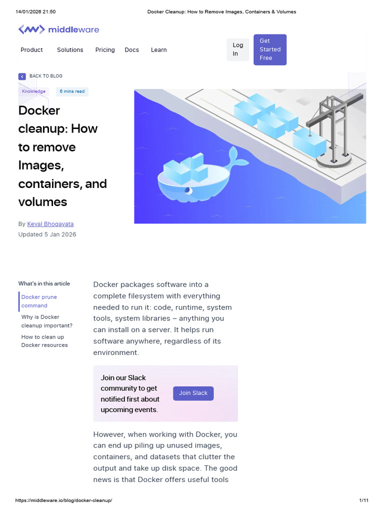 Docker Cleanup_ How to Remove Images, Containers & Volumes | PDF | File ...