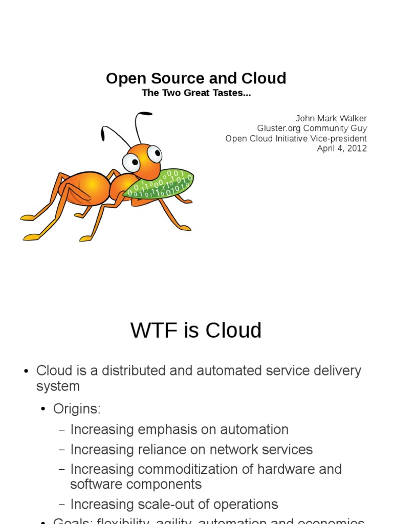 Open Source and Cloud: The Two Great Tastes.. | PDF | Cloud Computing ...