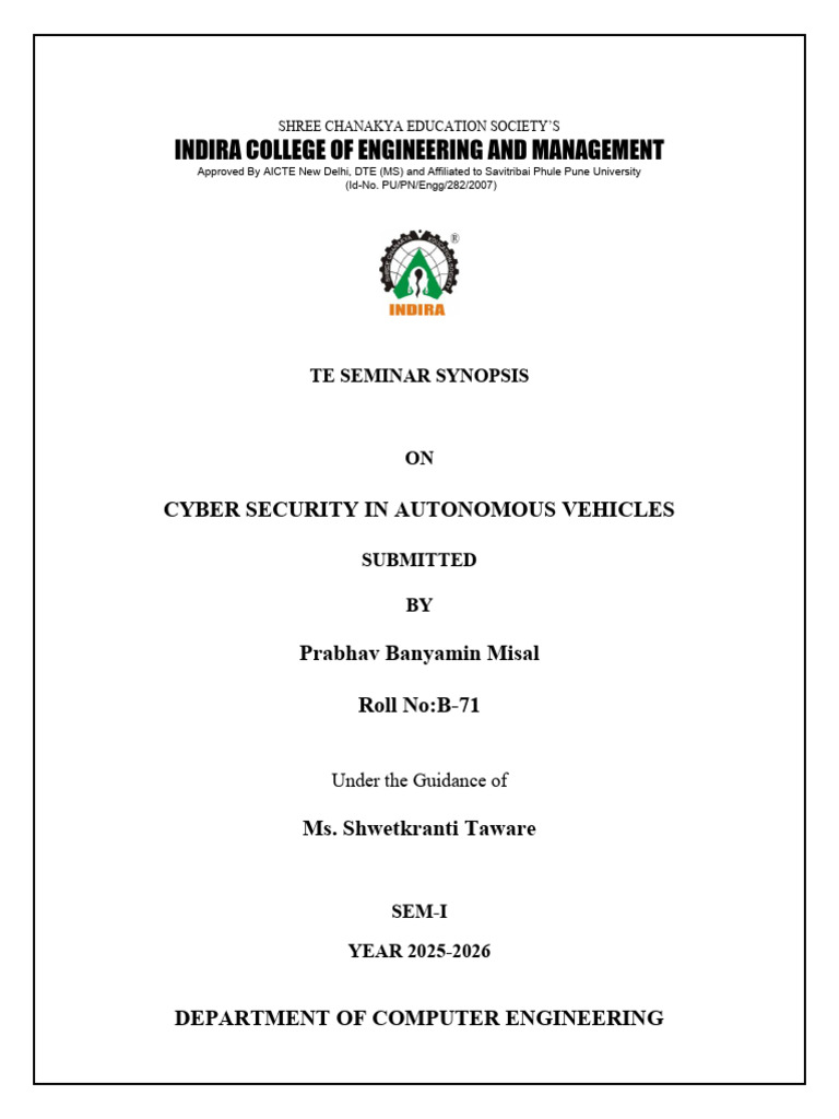 Cybersecurity for Autonomous Vehicles | PDF | Security | Computer Security