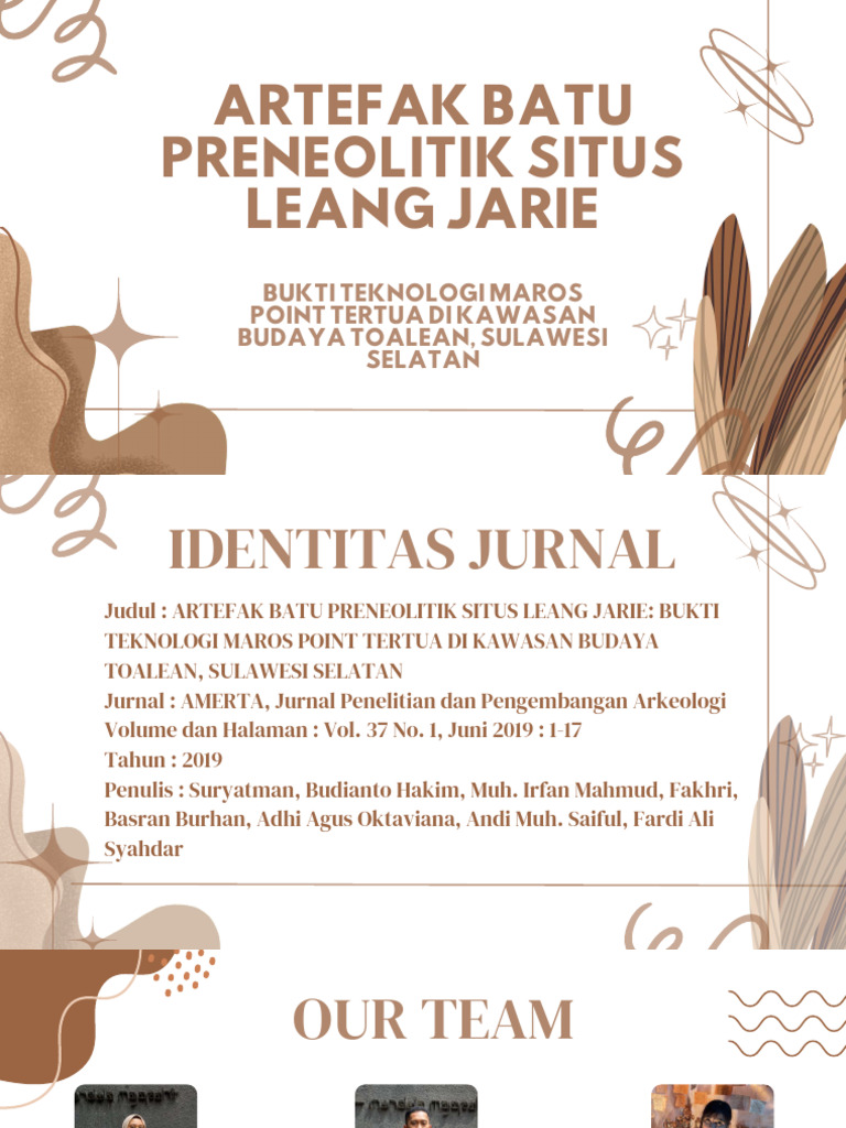 Artefak Batu Preneolitik Leang Jarie | PDF
