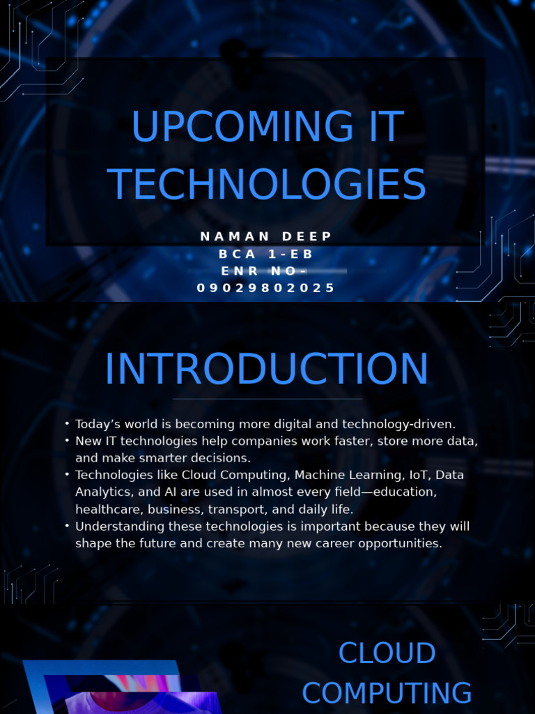 Key Upcoming IT Technologies Explained | PDF
