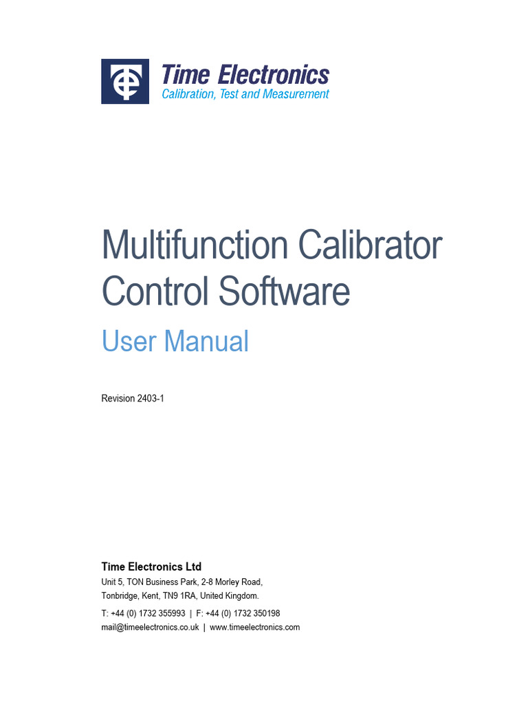 Multifunction Calibrator Software Manual | PDF | Computer Keyboard ...