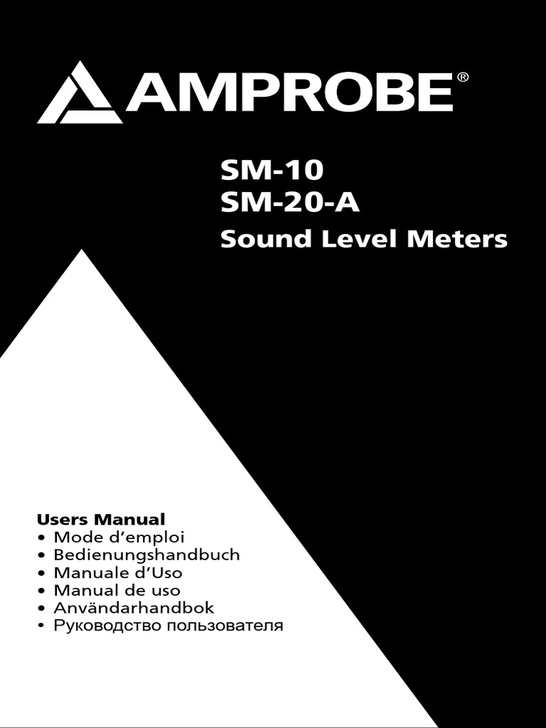 Sound Level Meters User Manual | PDF | Acoustics | Sound