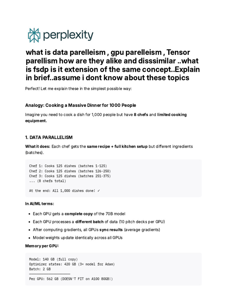 Understanding GPU Parallelism in AI | PDF | Graphics Processing Unit ...