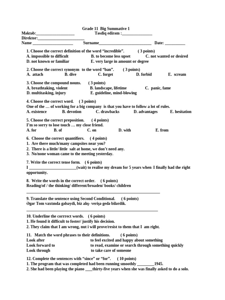 Grade 11 English Summative Assessment | PDF | Languages | Foreign ...
