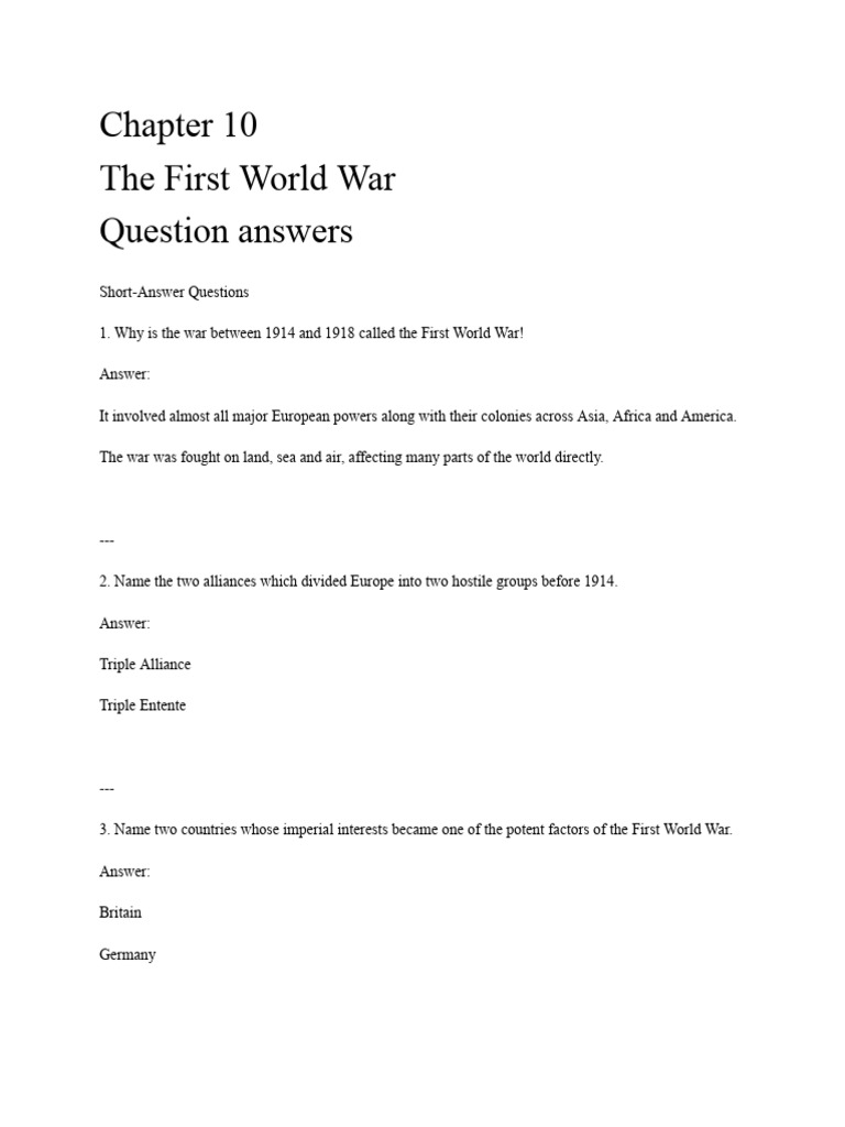 World War1 | PDF | World War I | German Empire