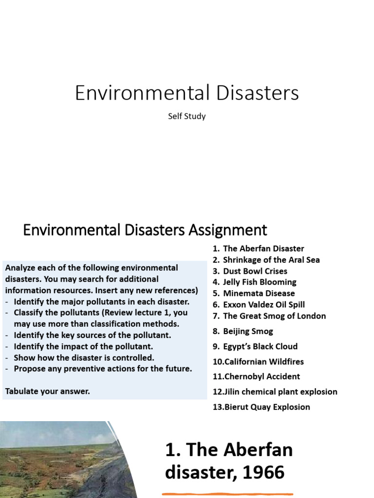Analysis of Major Environmental Disasters | PDF | Chernobyl Disaster ...