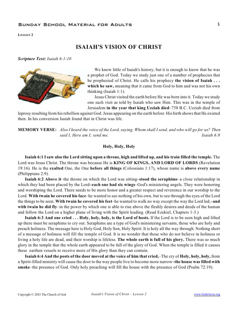 Isaiah's Vision of Christ Explained | PDF | Isaiah | Jesus