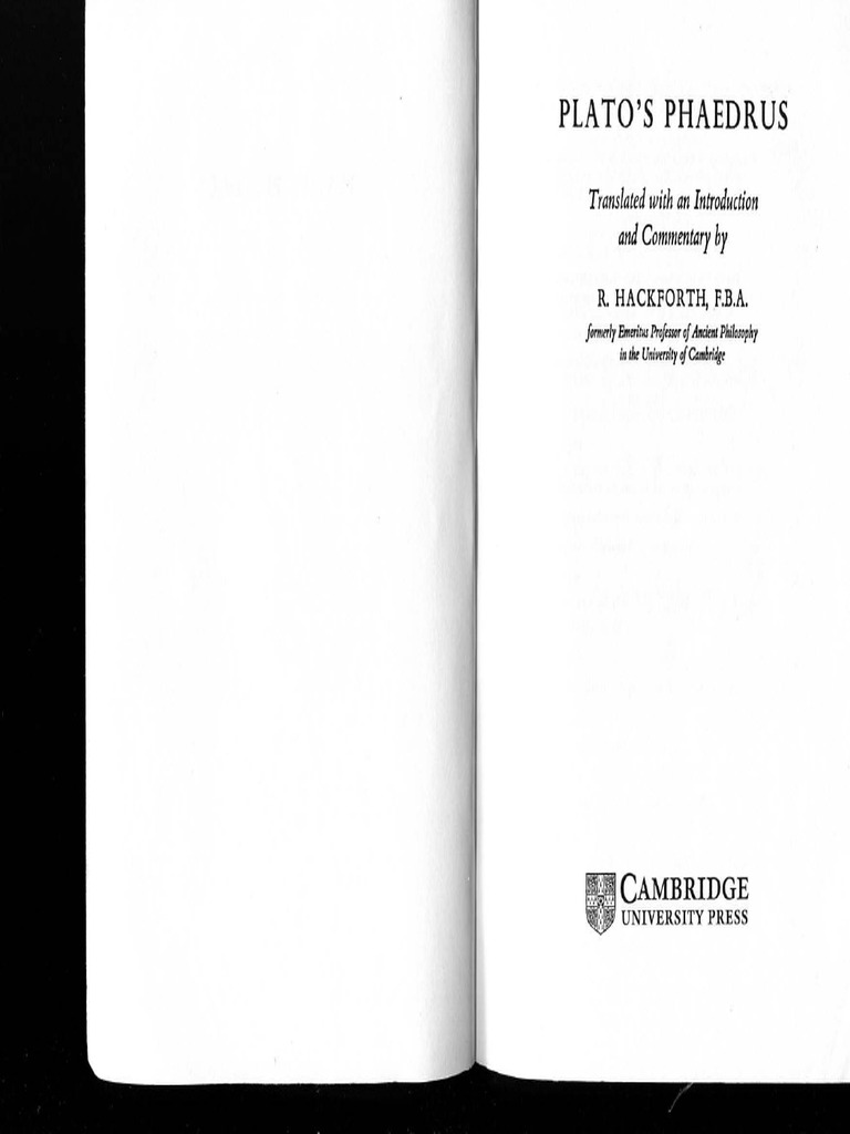 Hackforth Commentary | PDF