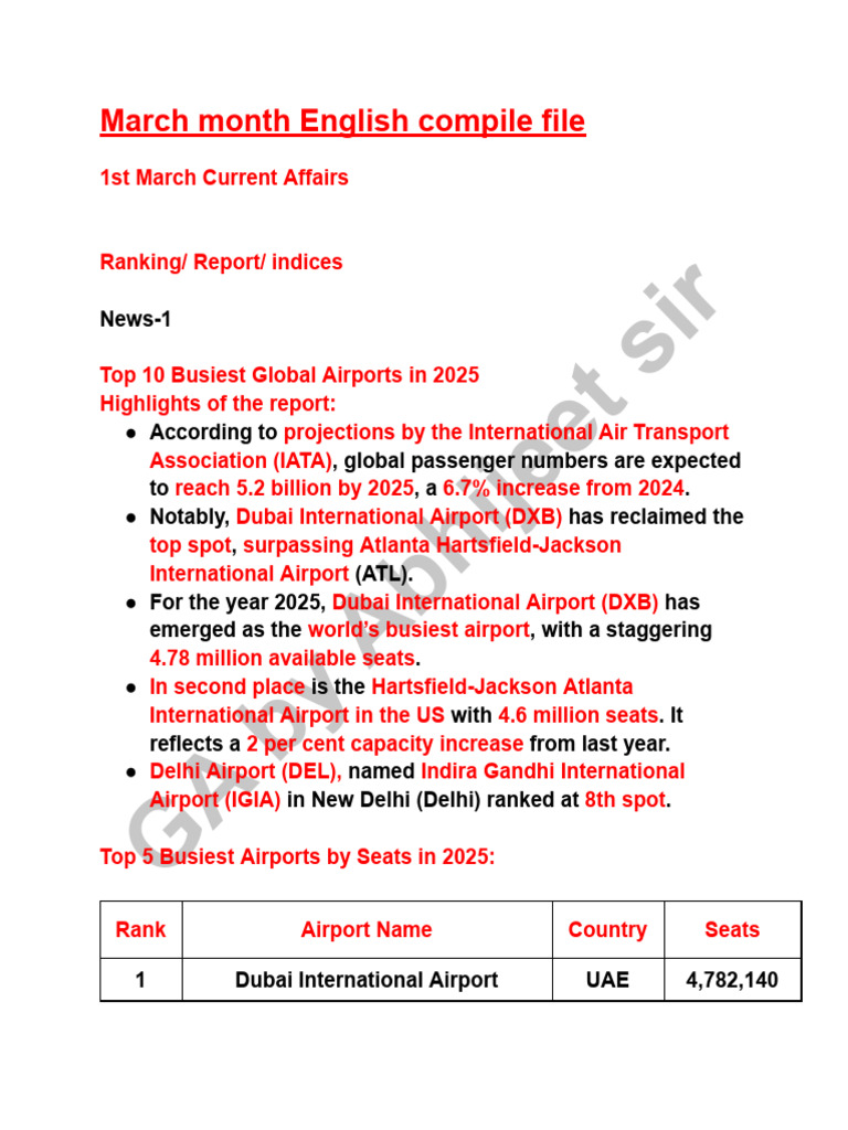 March Month English Compile File | PDF