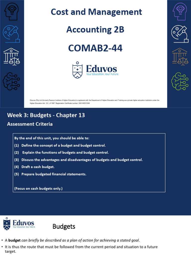 COMAB2 - Week 3 - Budgets | PDF | Expense | Budget
