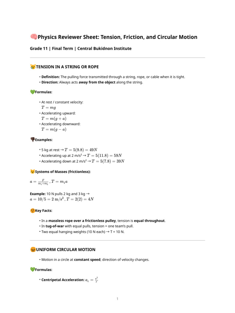 Inbound 7182934121910550762 | PDF | Tension (Physics) | Force