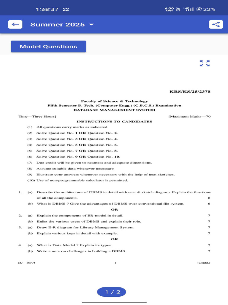 Summer 2025 DBMS | PDF | Databases | Information Technology