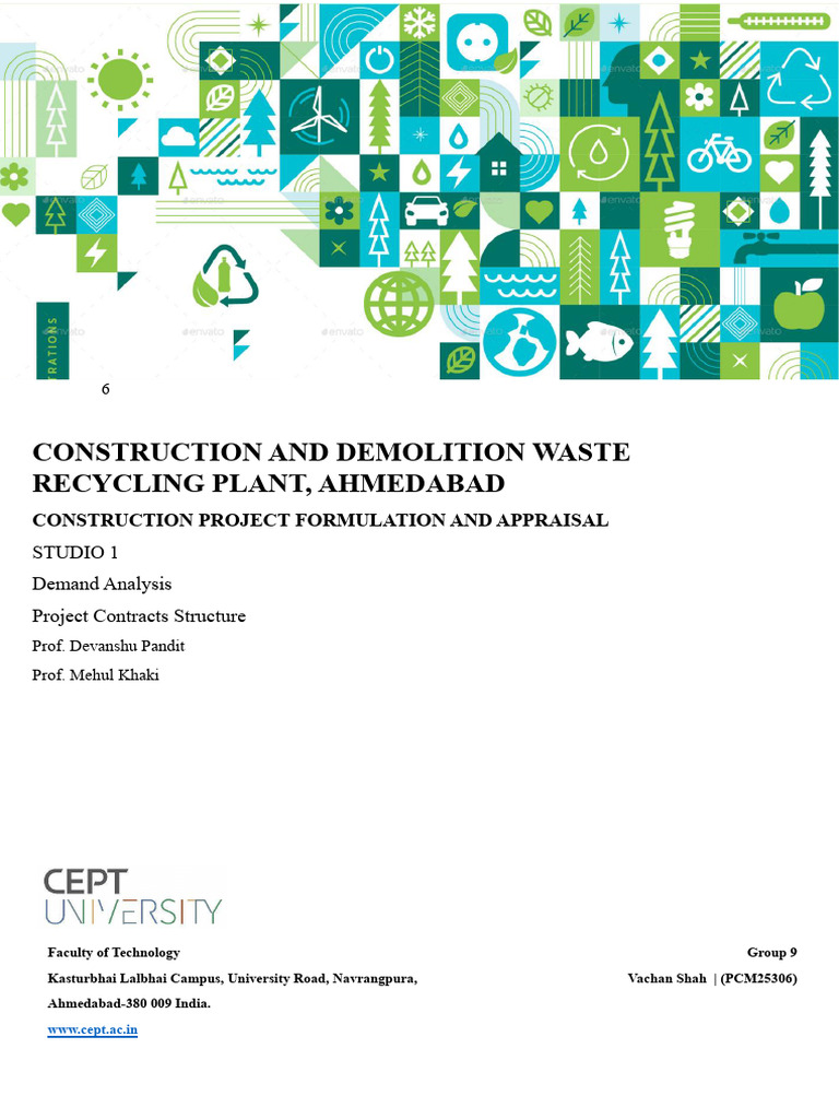 Ahmedabad C&D Waste Recycling Project | PDF | Life Cycle Assessment | Waste