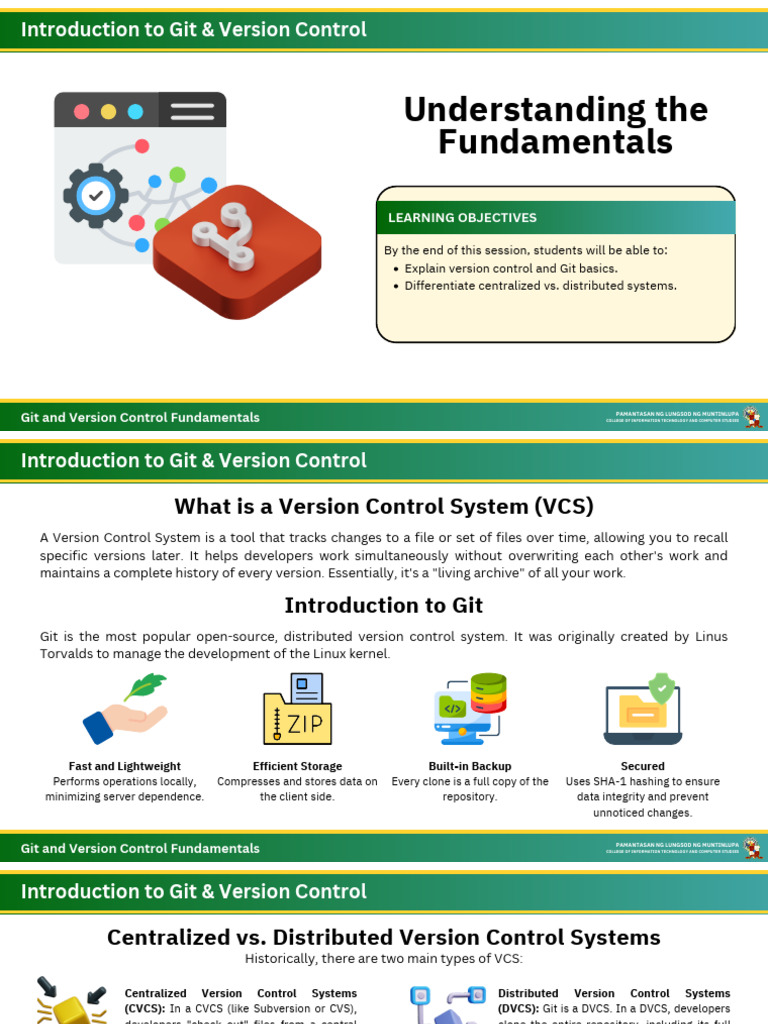 Git and Version Control Fundamentals | PDF | Version Control | Computer ...