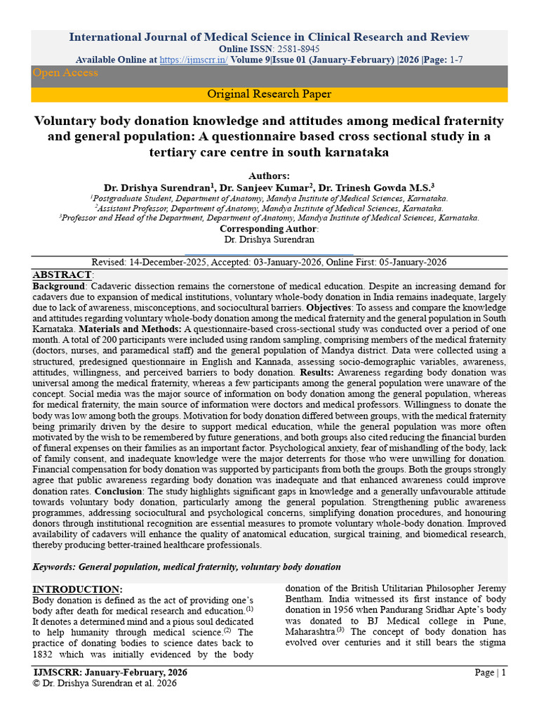Voluntary+Body+Donation+1 7 (1) | PDF | Cadaver | Medicine