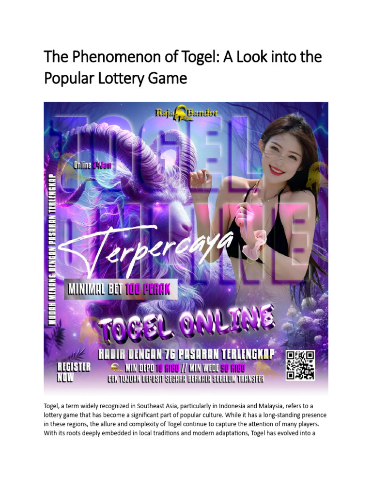 Understanding Togel: Southeast Asia's Lottery Game | PDF | Gambling