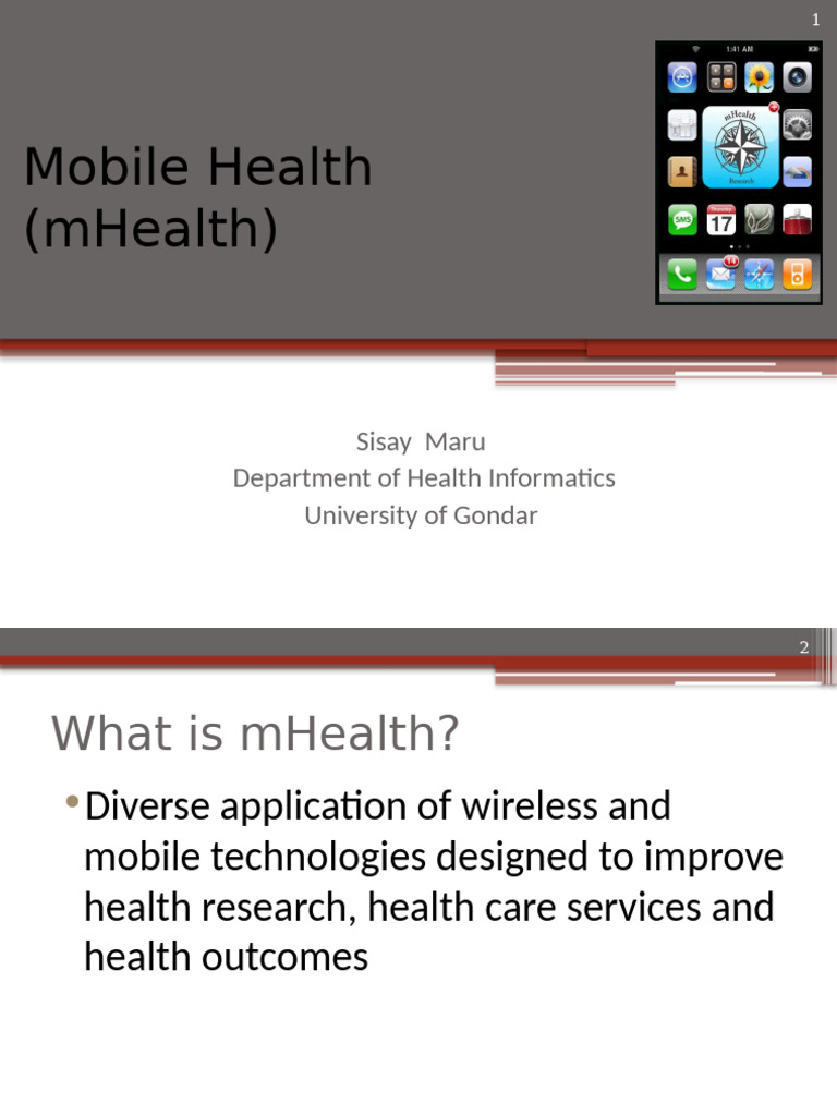 mHealth: Enhancing Healthcare Access | PDF | Smartphone | Mobile Phones