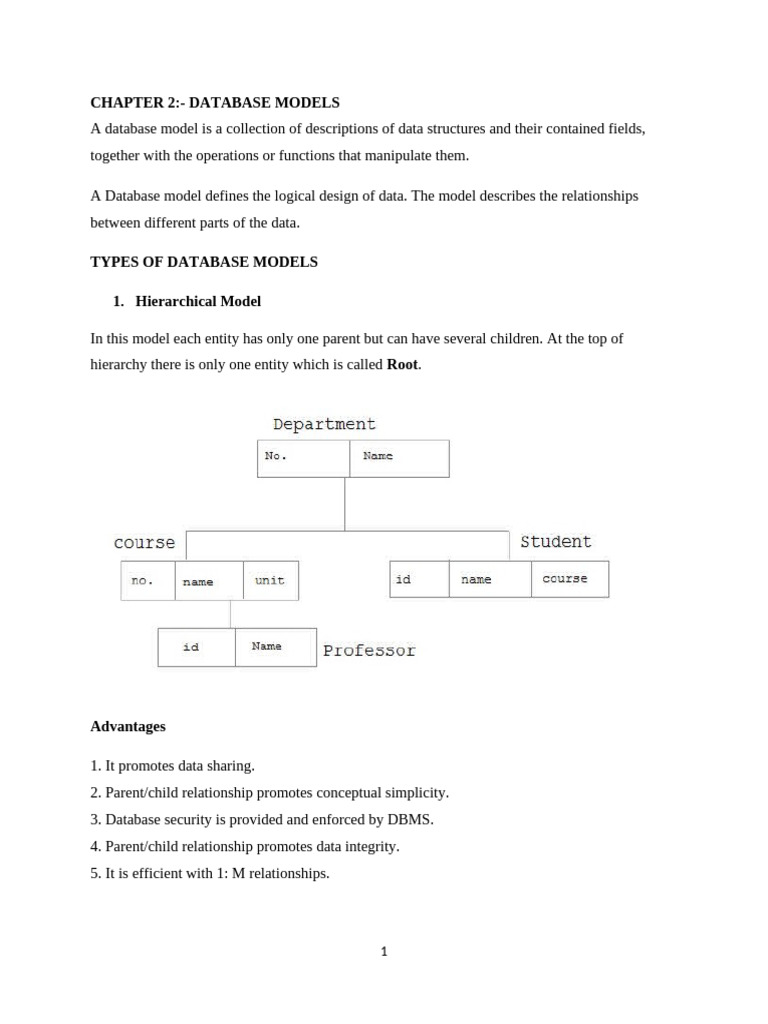 Chapter 2-Database Models | PDF | Databases | Relational Database