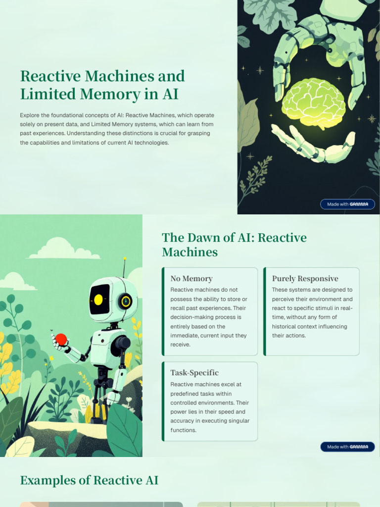 Reactive Machines and Limited Memory in AI | PDF | Memory | Artificial ...