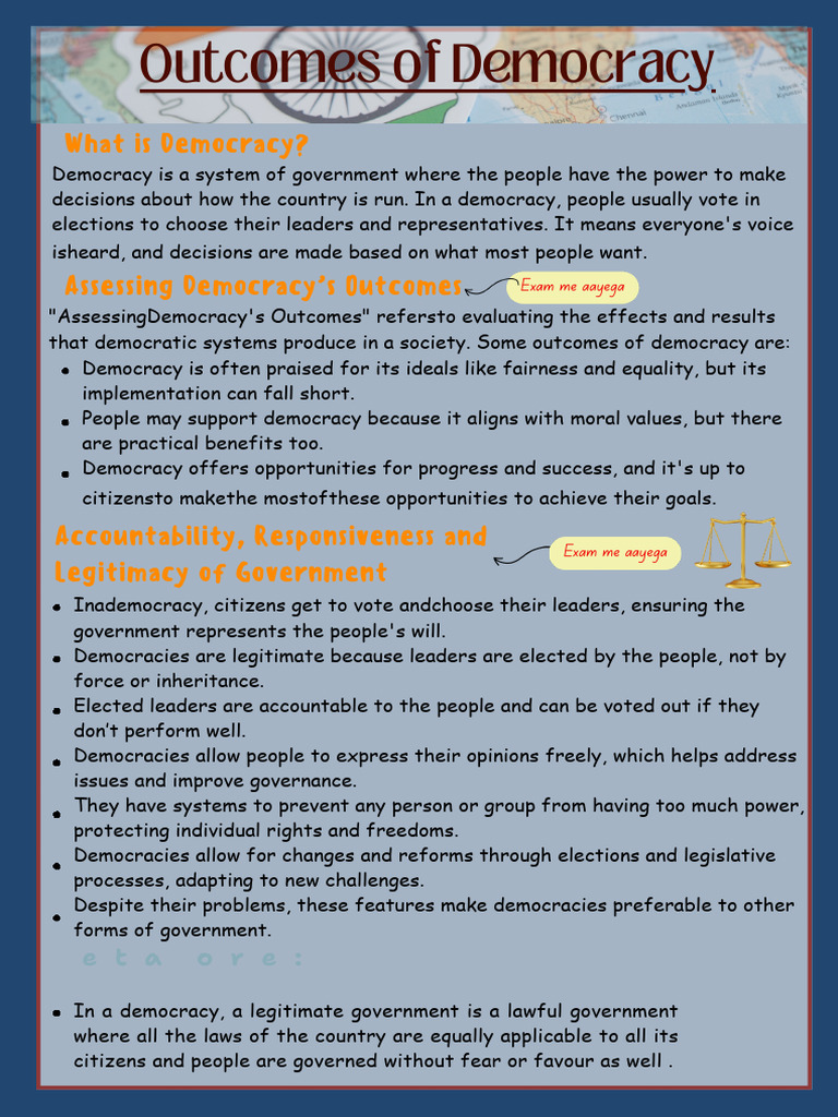 Outcomes and Challenges of Democracy | PDF | Democracy | Political ...