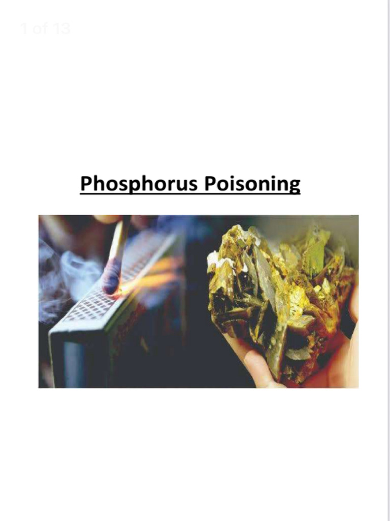 Phosphorus Poisoning | PDF