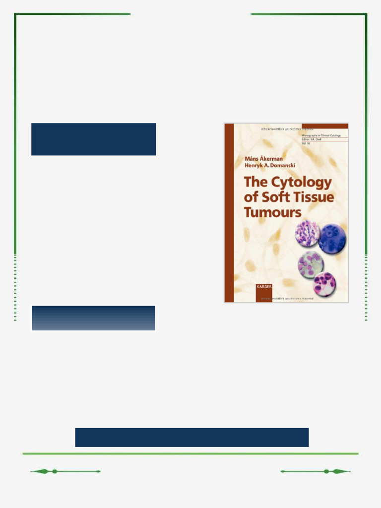 The Cytology of Soft Tissue Tumours Monographs in Clinical Cytology 1st ...