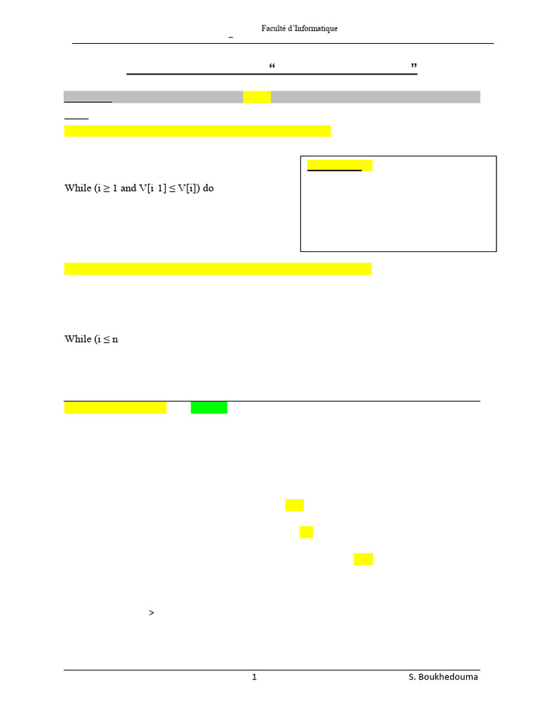 Exam Correction: Algorithms & Complexity | PDF | Boolean Data Type ...