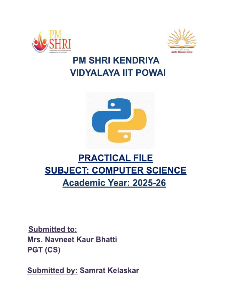 Cs Practical File | PDF