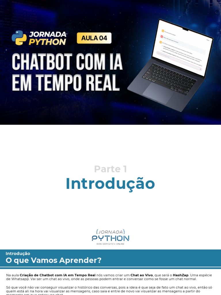 Criação de Chatbot em Tempo Real | PDF | Python (linguagem de ...