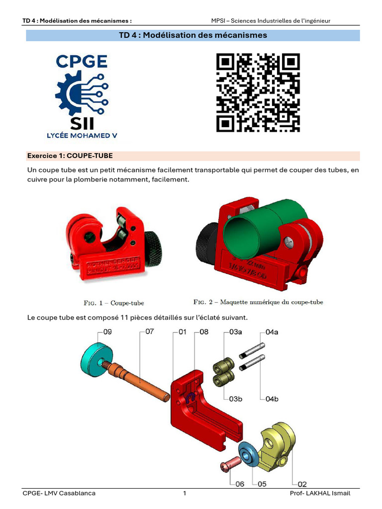 Modélisation des mécanismes en TD MPSI | PDF | Piston | Pompe