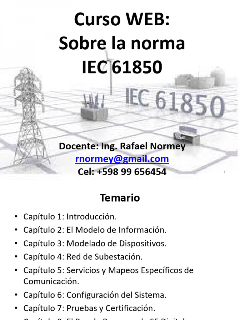 Curso sobre la norma IEC 61850 | PDF | Modelo osi | Protocolos de internet