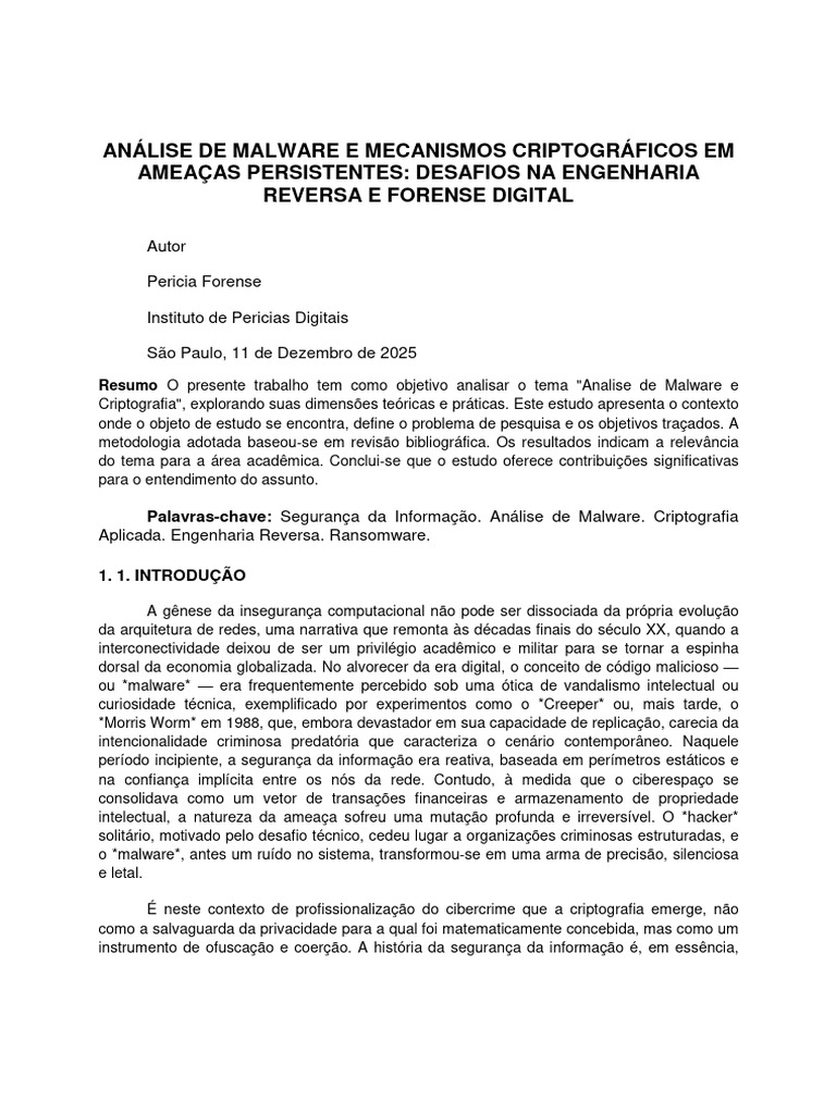 Análise de Malware e Criptografia Crítica | PDF | Malware | Criptografia