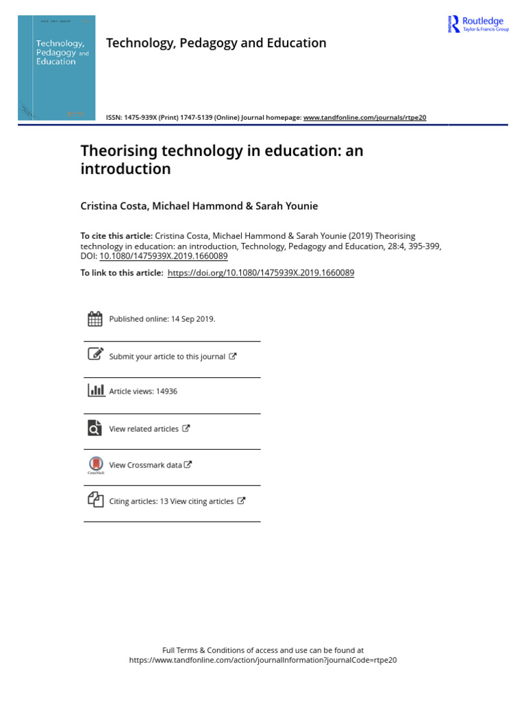 Theorising Technology in Education | PDF | Learning | Optimism
