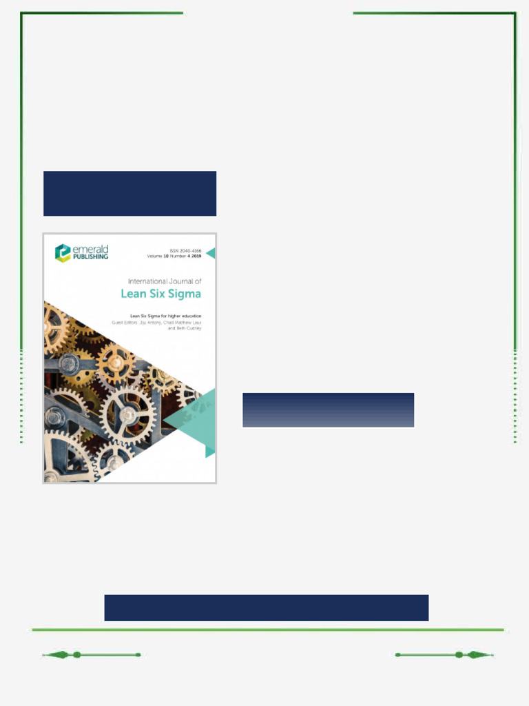 Lean Six Sigma for Higher Education 1st Edition Chad Laux eBook ...