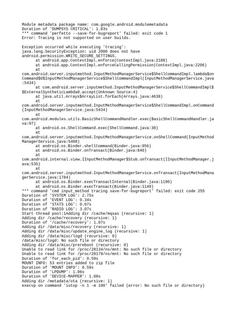 Android Module Metadata Errors Report | PDF | Java (Programming ...