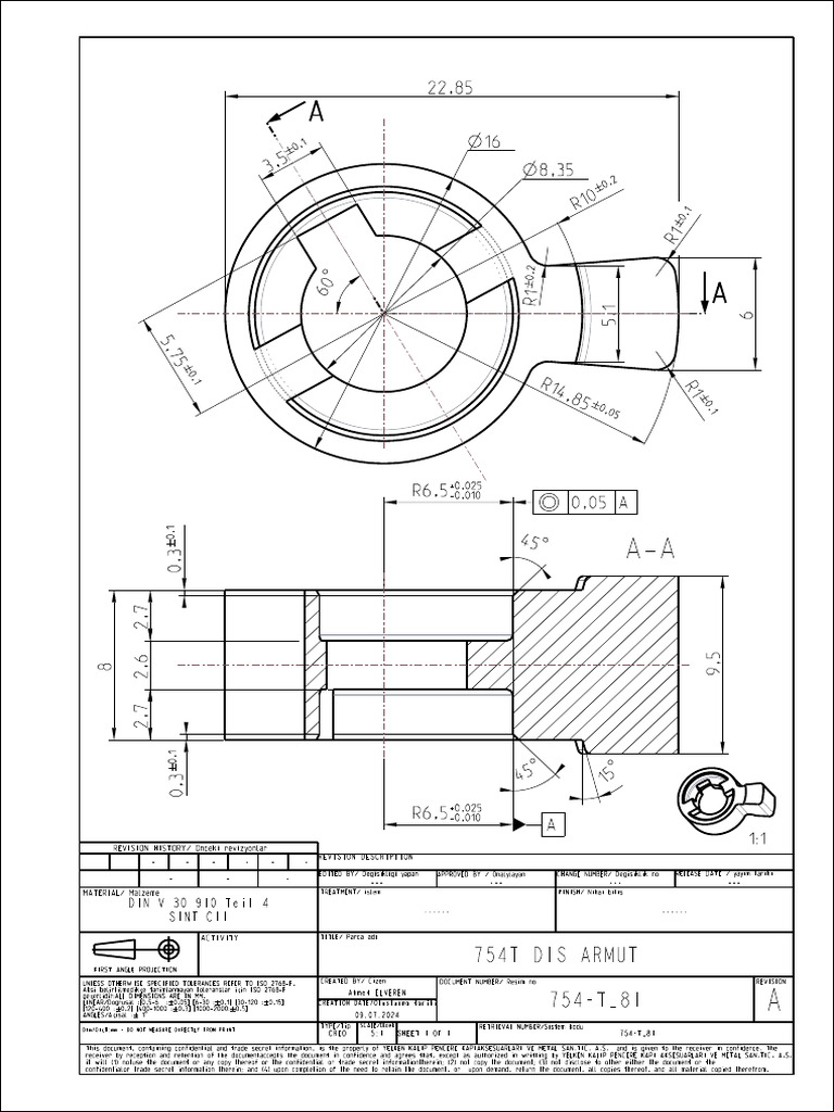 Technical Drawing Specifications Document | PDF