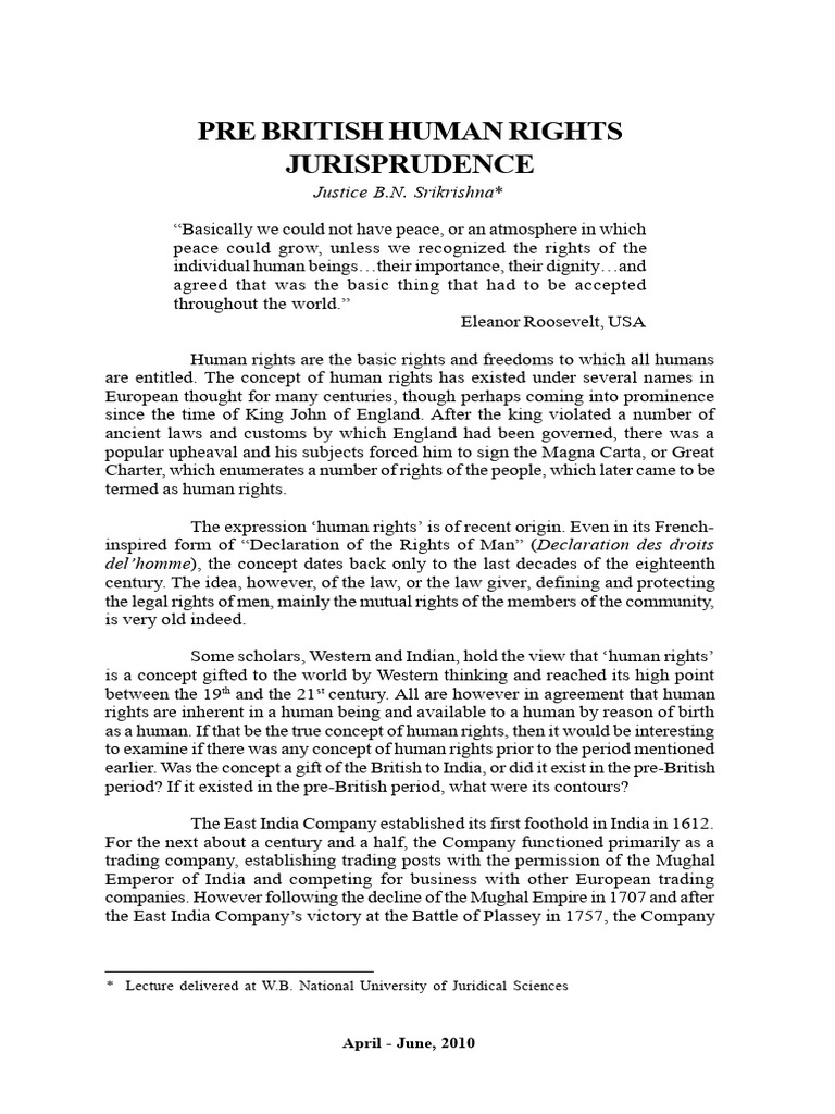 Human Rights Pre Briitish Ancient Knowledge | PDF | Kama | Quran
