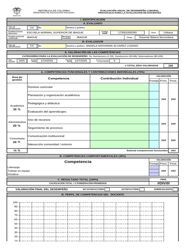 Evaluación Anual de Desempeño Docente | PDF | Maestros | Evaluación