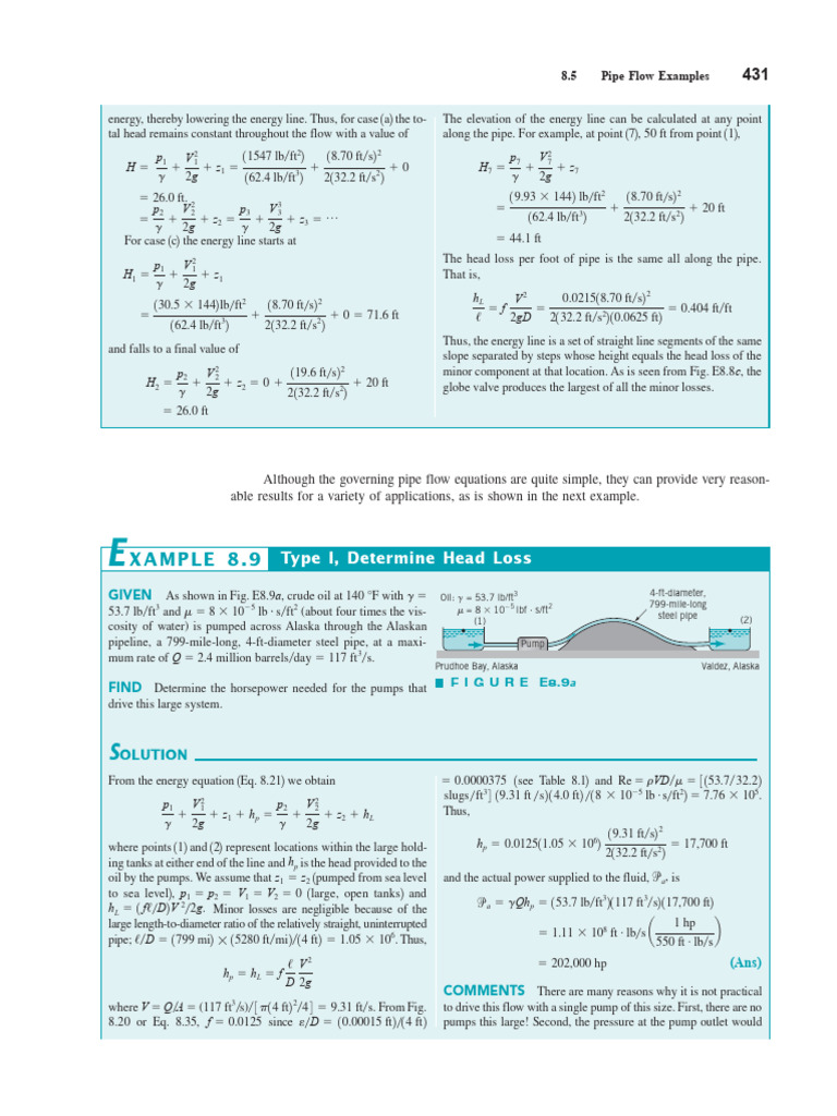 Pipe Flow Analysis and Pump Power Calculation | PDF | Chemical ...