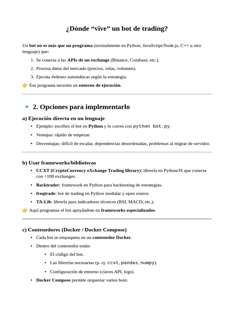 Cómo implementar un bot de trading en Docker | PDF | Internet Bot ...
