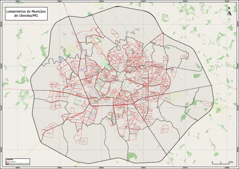 Mapa Uberaba-Mg - Loteamentos | PDF