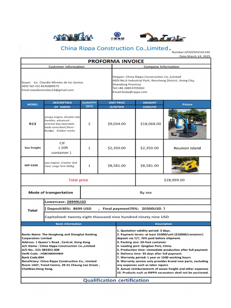 RIPPA invoice墨西哥 279392(2) (2) | PDF