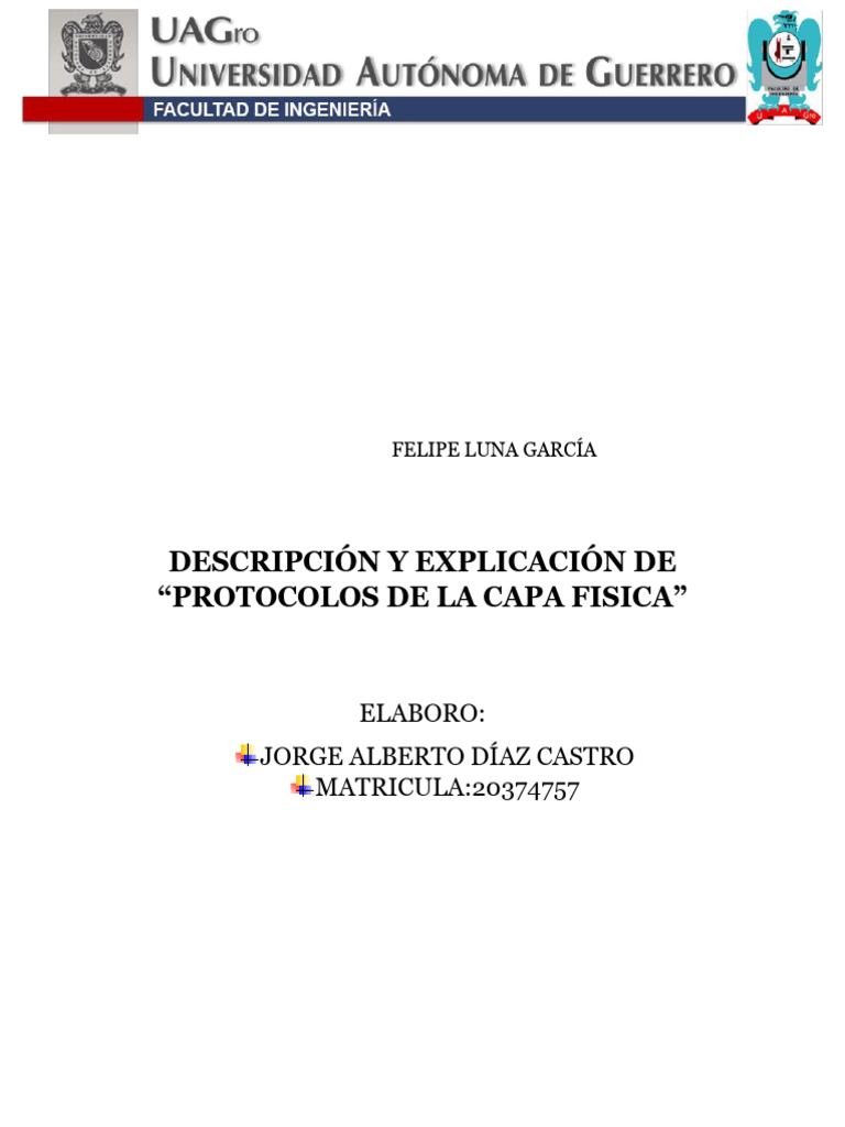 Descripcion y Explicacion de Protocolos de La Capa Fisica | PDF