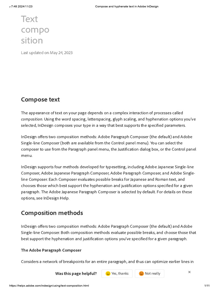 InDesign Text Composition Techniques | PDF | Orthography | Publishing