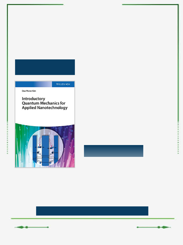 Introductory Quantum Mechanics for Applied Nanotechnology 1st Edition ...