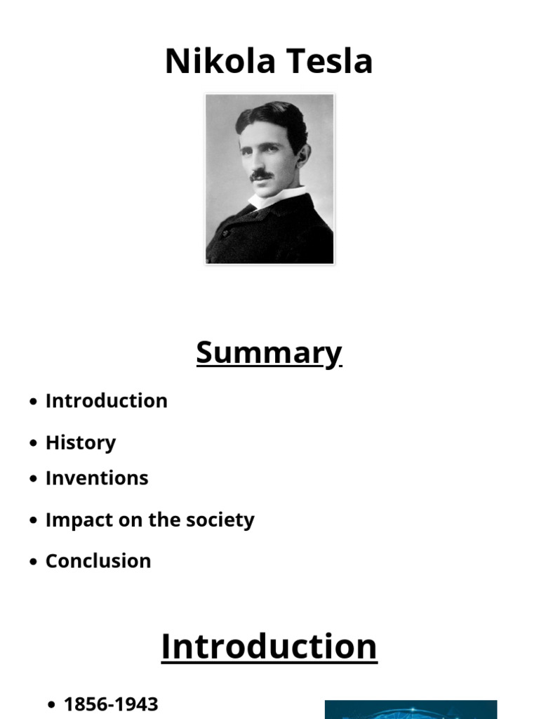 Nikola Tesla: Inventions and Impact | PDF