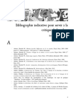 Bibliographie Indicative Pour Servir A La Critique de La Valeur